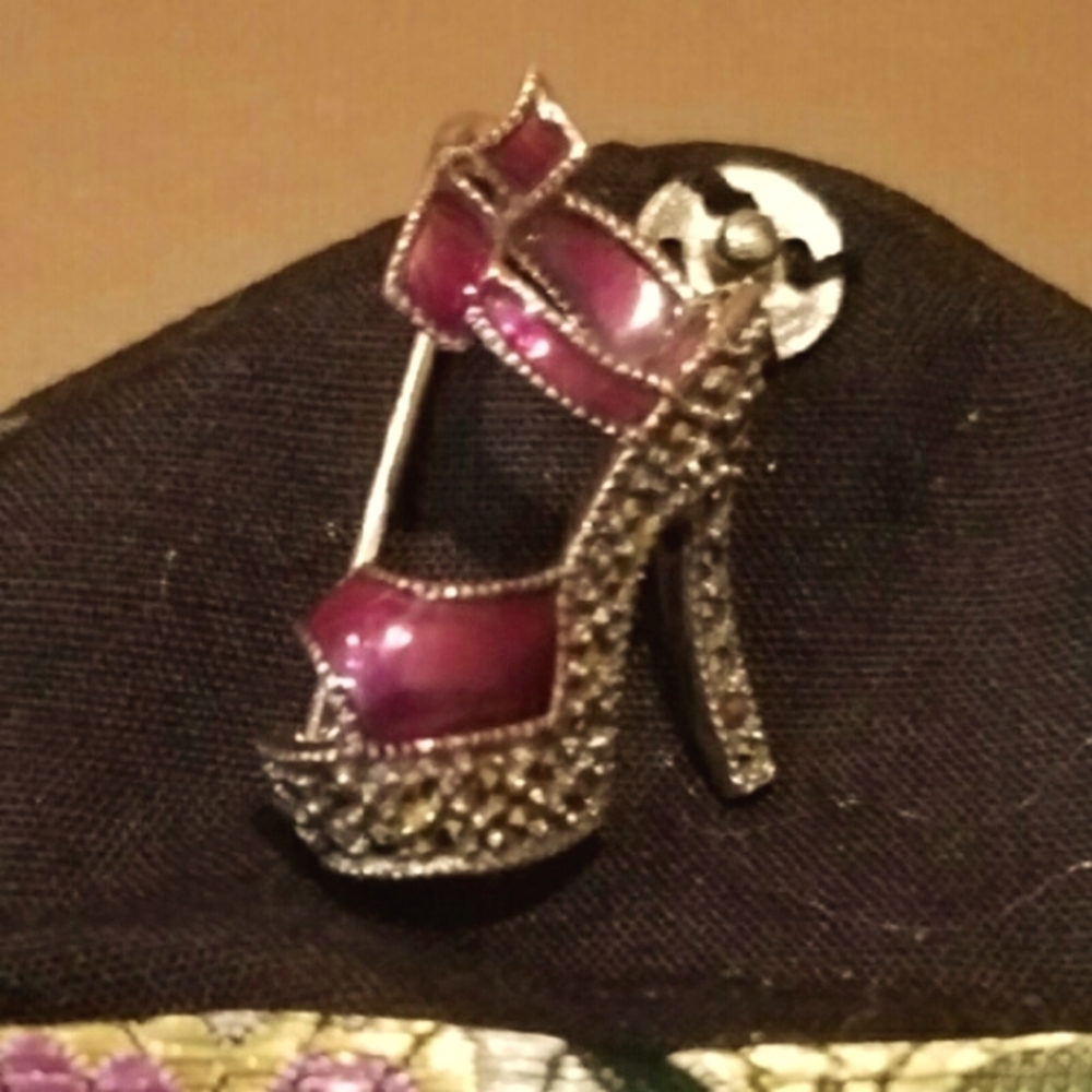 Judith Jack Vintage Sterling Silver Shoe Pin